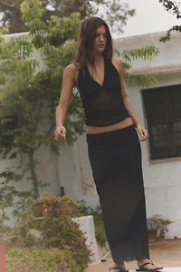 SWISS DOT MIDI SKIRT