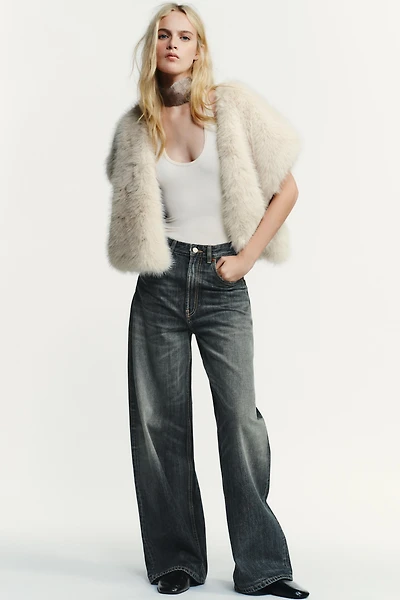 FAUX FUR VEST
