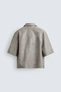 SURCHEMISE RELAXED FIT MATIÈRE SYNTHÉTIQUE