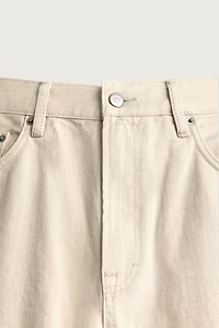 Contrast Cuff Straight Fit Jeans