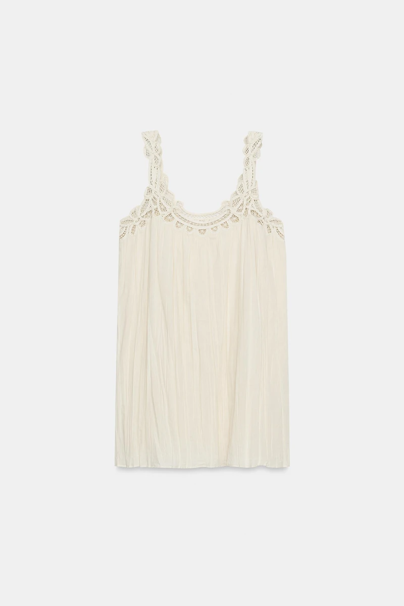 ZW COLLECTION EMBROIDERED STRAP DRESS