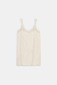 ZW COLLECTION EMBROIDERED STRAP DRESS