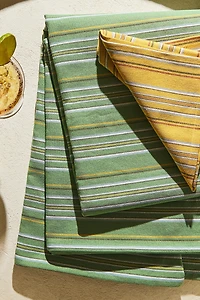 MULTICOLORED STRIPED TABLECLOTH