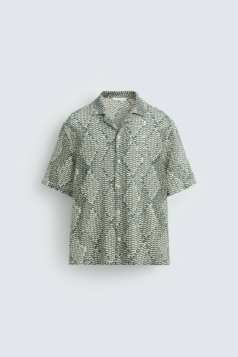TEXTURED CROCHET SHIRT