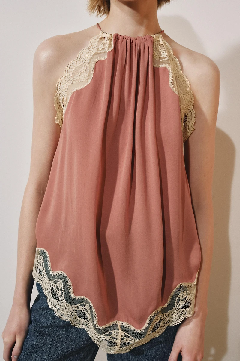 ZW COLLECTION LACE HALTER TOP