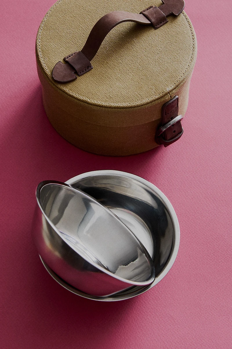 PET FOOD BOWL SET WITH CASE