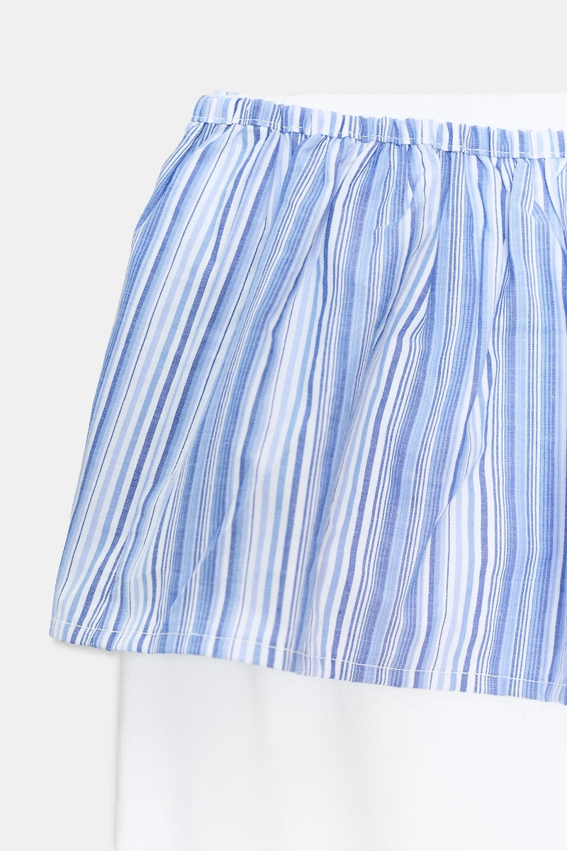 STRAIGHT LEG RUFFLE PANTS