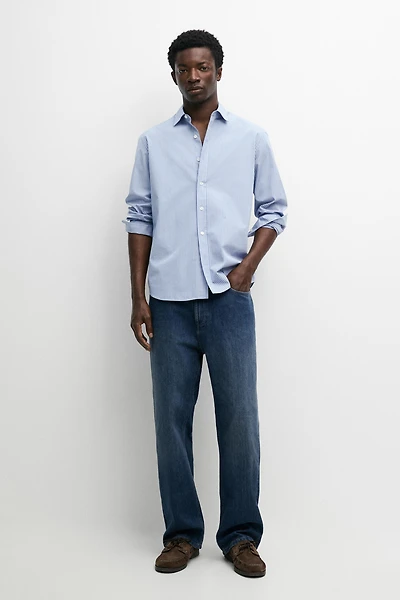 100% cotton poplin regular fit shirt