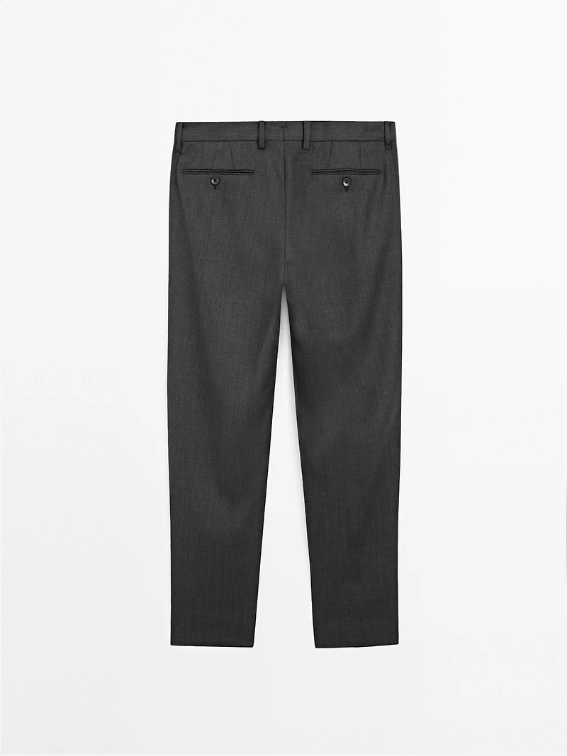 100% wool suit trousers