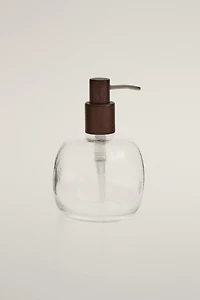 ACACIA WOOD AND CERAMIC SOAP DISPENSER
