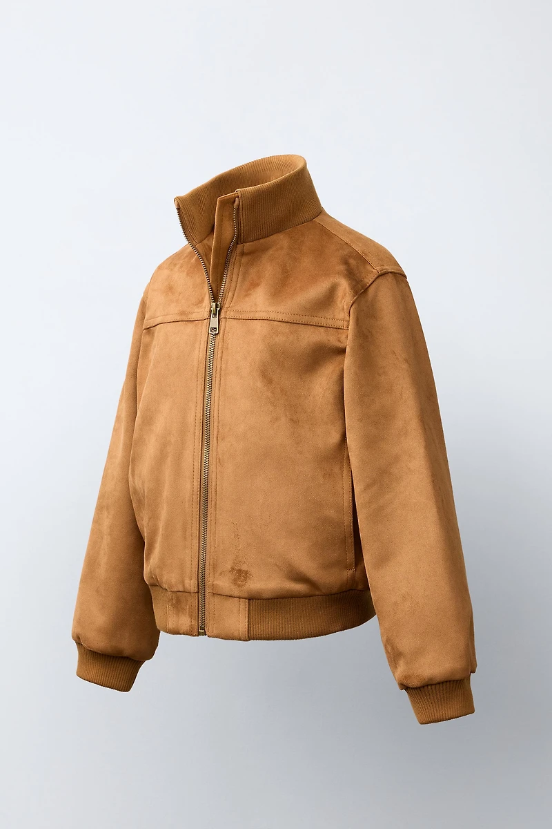 BLOUSON BOMBER EFFET DAIM