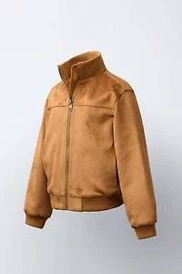 BLOUSON BOMBER EFFET DAIM