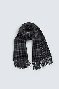 PLAID FRINGE SCARF
