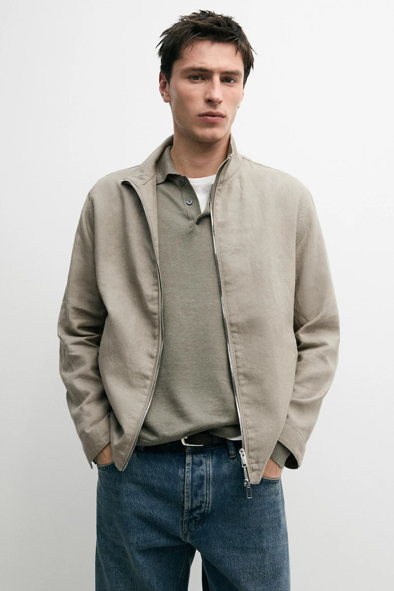 Veste bomber lin