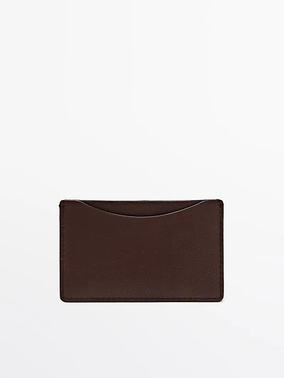 Nappa leather card holder