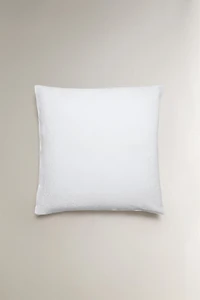 EMBOSSED COTTON AND LINEN PILLOWCASE