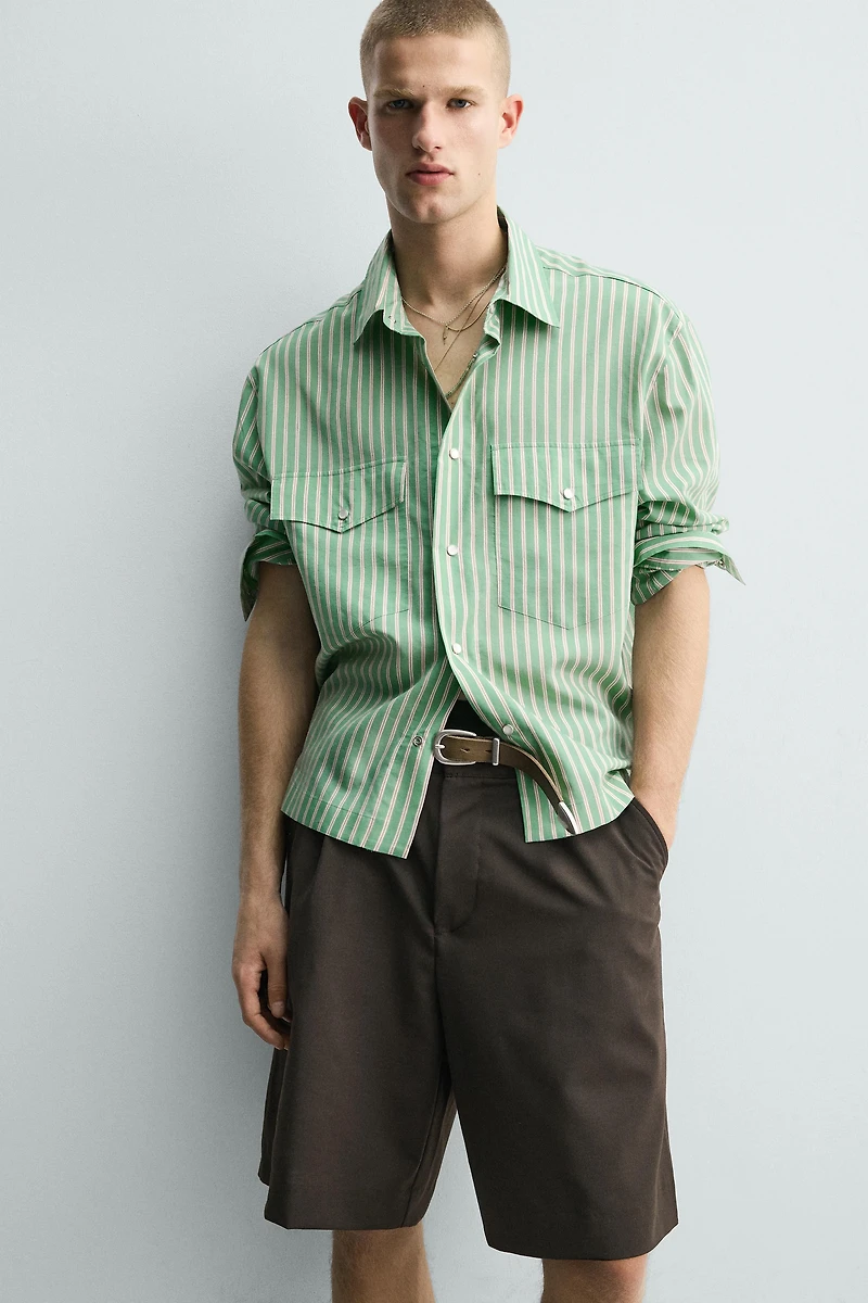 RELAXED FIT STRIPED SHIRT