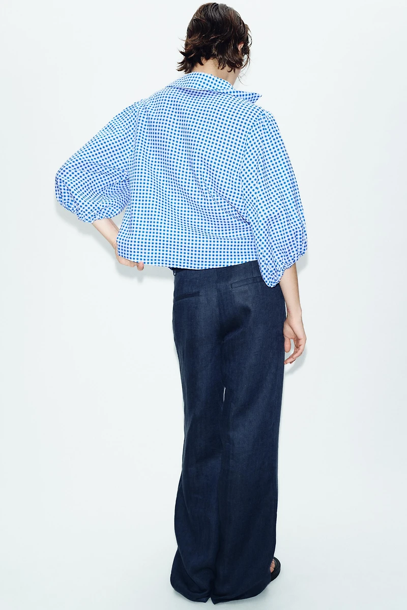 GINGHAM LINEN SHIRT
