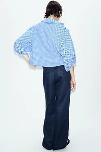 GINGHAM LINEN SHIRT