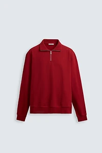 BASIC QUARTER-ZIP SWEATSHIRT