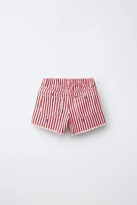 EMBROIDERED FISH MOM FIT TWILL SHORTS - CASA LAWA X ZARA KIDS