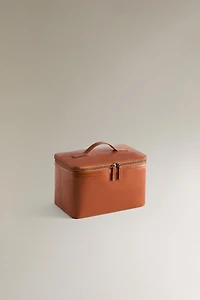LARGE LEATHER MAKEUP BAG