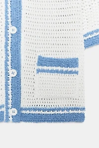 OPEN-KNIT POLO