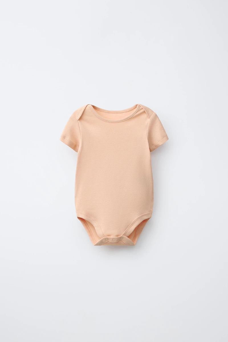 FIVE-PACK OF DROPLET AND STRIPE BODYSUITS