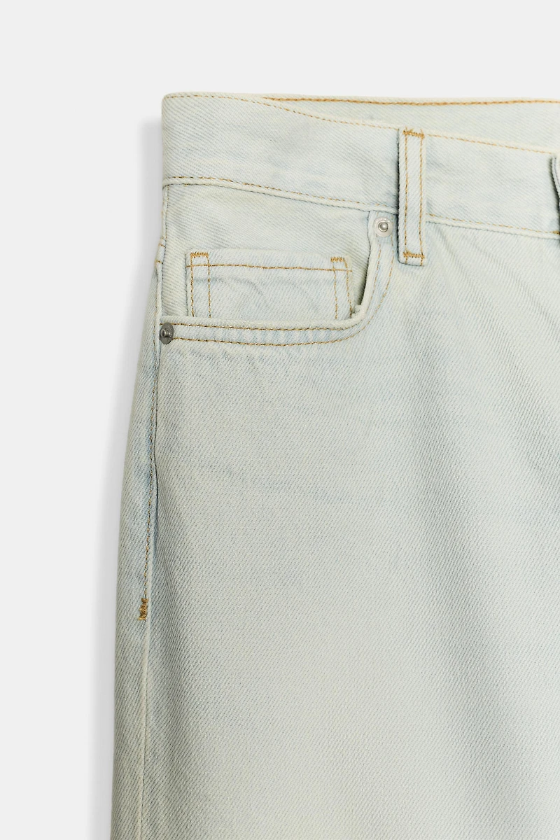 ZW COLLECTION RIPPED LOW RISE RELAXED JEANS