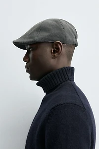 BÉRET EN FLANELLE PIED-DE-POULE