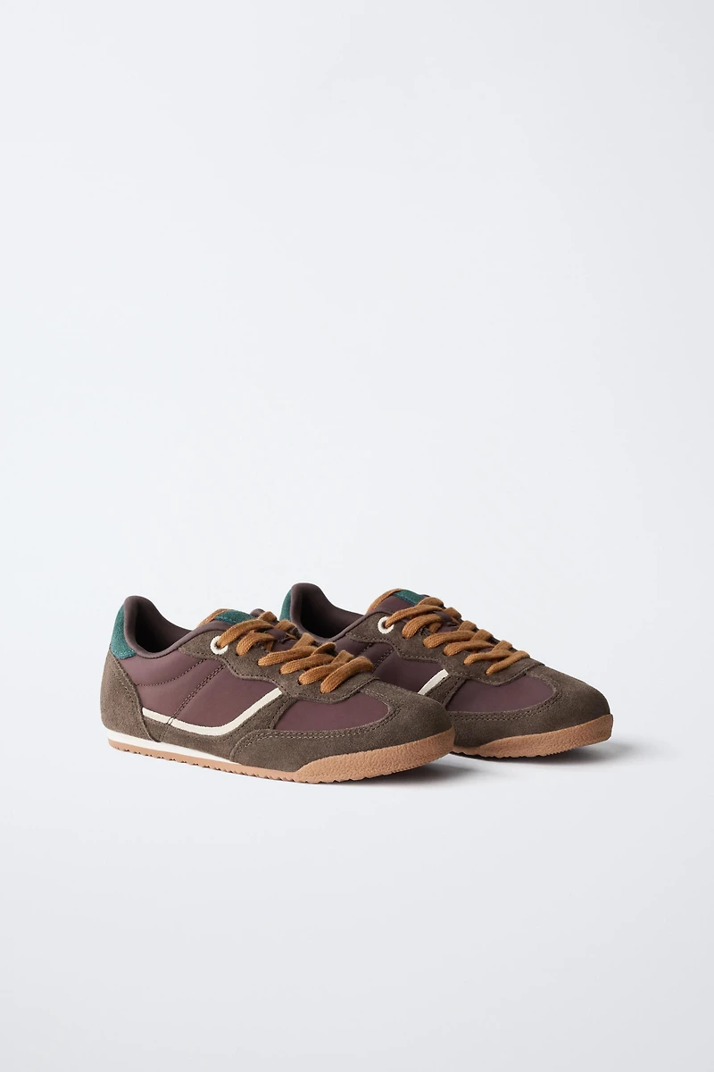 CONTRASTING ATHLETIC SNEAKERS