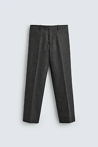 LIMITED EDITION WOOL TEXTURED SUIT PANTS