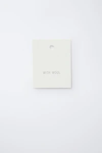 MANTEAU CHEVRON AVEC LAINE COL EFFET FOURRURE