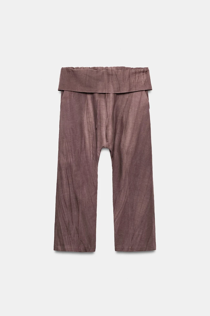 FOLDED WAISTBANDS TROUSERS