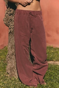 DRAWSTRING FLOWY PANTS