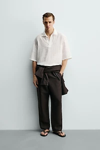 FLOWY JACQUARD POLO SHIRT
