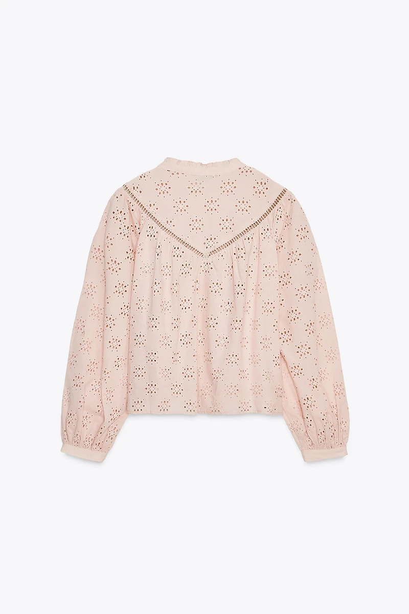 EYELET EMBROIDERY SHIRT