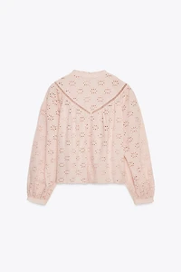 EYELET EMBROIDERY SHIRT