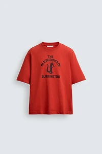 CONTRAST PRINT T-SHIRT