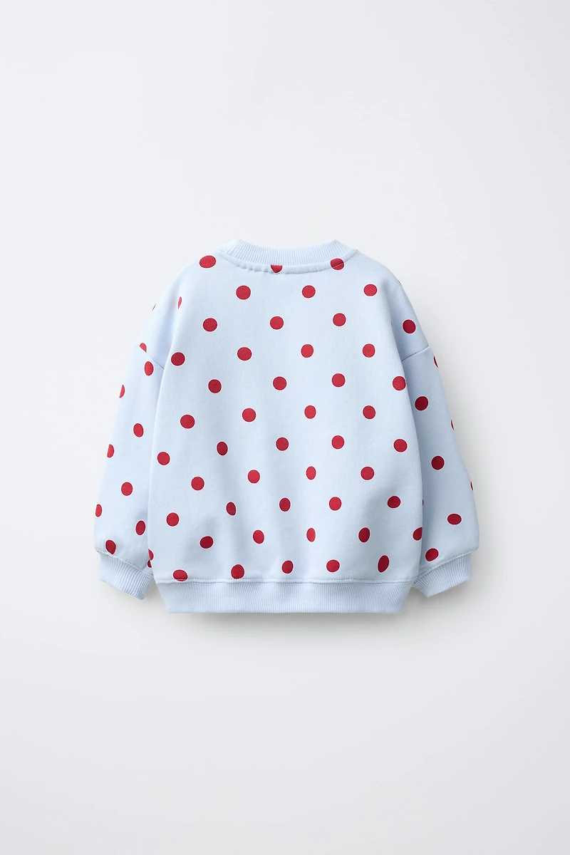 PIPPI LONGSTOCKING © ASTRID LINDGREN COMPANY POLKA DOT SWEATSHIRT