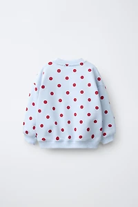 PIPPI LONGSTOCKING © ASTRID LINDGREN COMPANY POLKA DOT SWEATSHIRT
