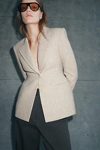 TAILORED WOOL BLEND PEPLUM BLAZER ZW COLLECTION