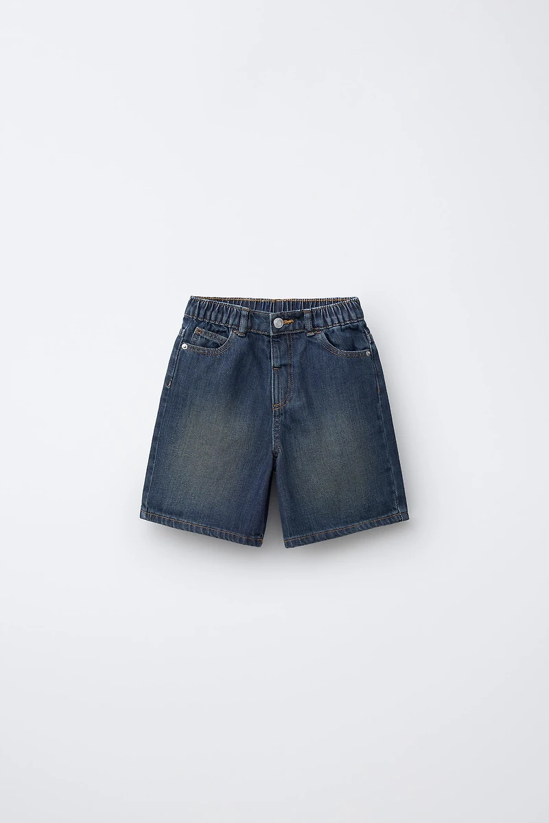 ACID WASH DENIM SHORTS