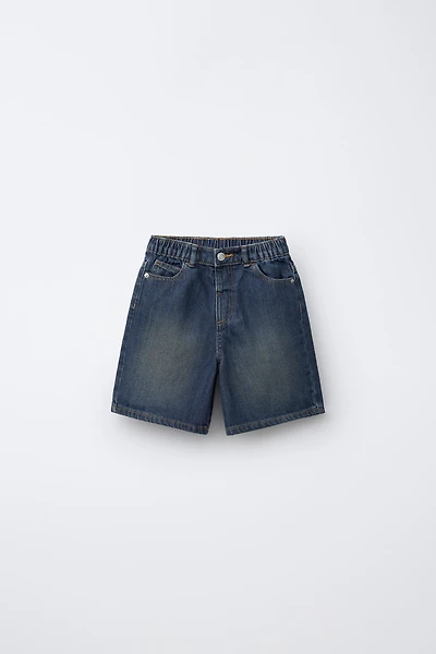 ACID WASH DENIM SHORTS