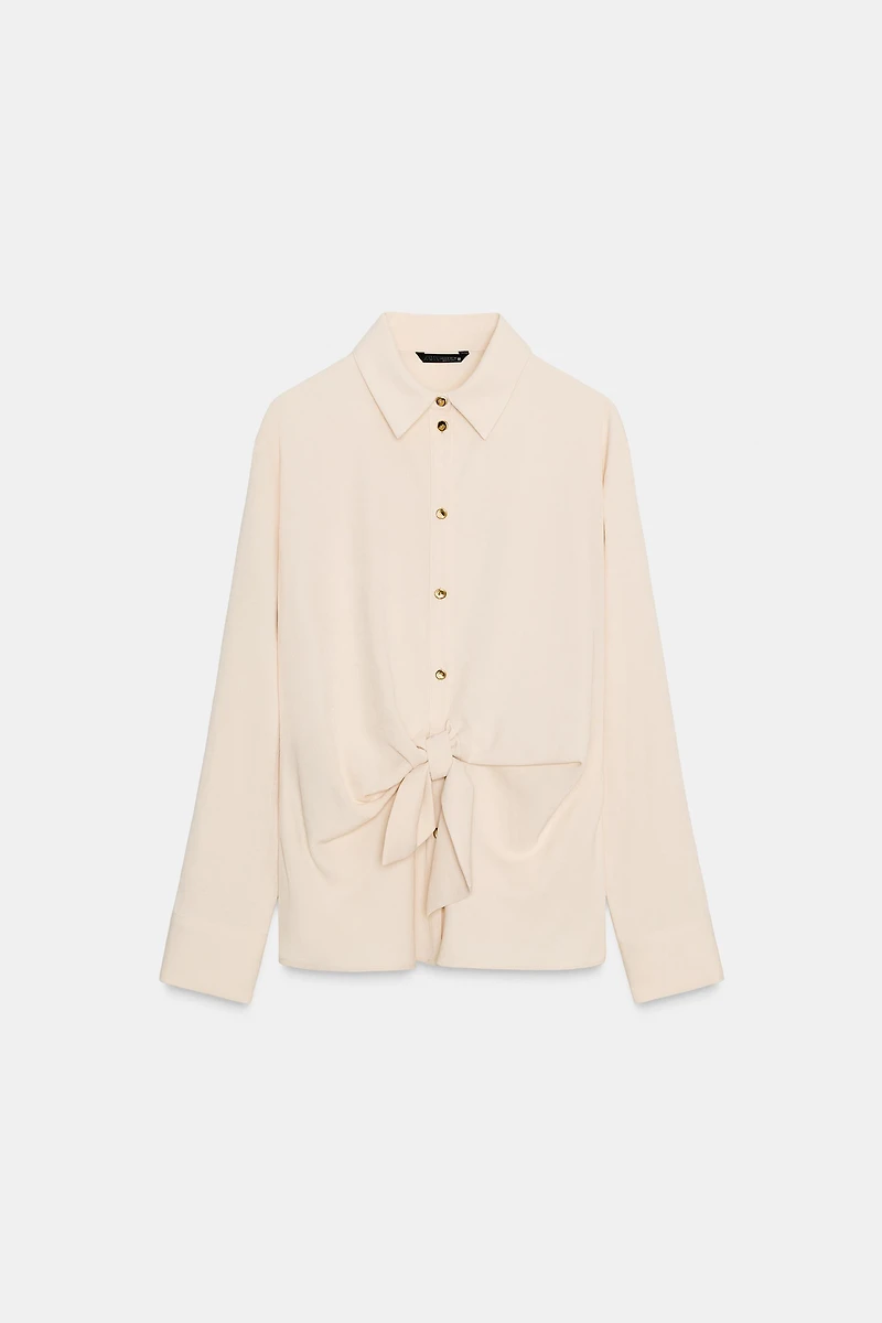 KNOTTED WAIST SHIRT