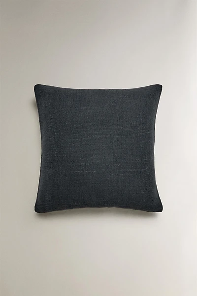 HOUSSE DE COUSSIN JUTE ET COTON