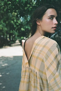ROBE LONGUE À CARREAUX