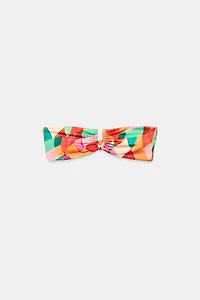PRINTED BANDEAU BIKINI TOP