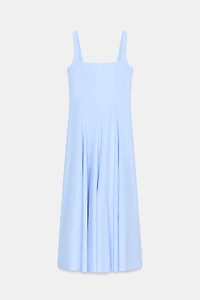 POPLIN GODET DRESS