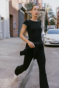 INTERLOCK FLARE PANTS